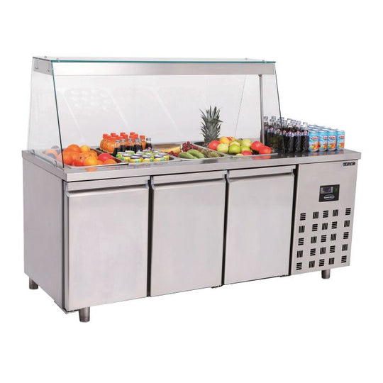 Saladette 3 dører 4x 1/1 GN Container