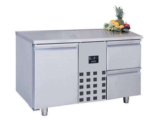 Kjølebenk 1 dør og 2 skuffer 1400x800x1050