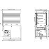 Integrert kjøledisplay veggmodul shade omslag