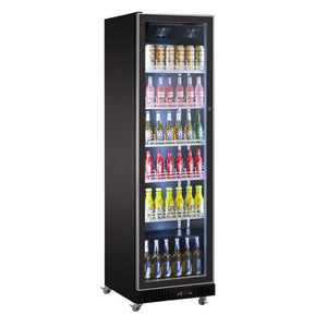 Kjøleskap 1 glassdører svart - 387L