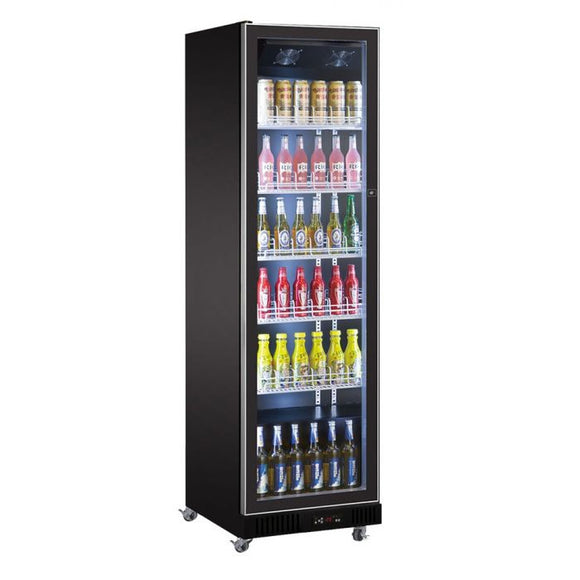Kjøleskap 1 glassdører svart - 387L