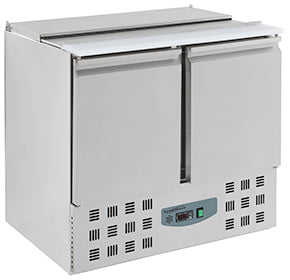Saladette m/kjøleelement 2 dører 900x700x870