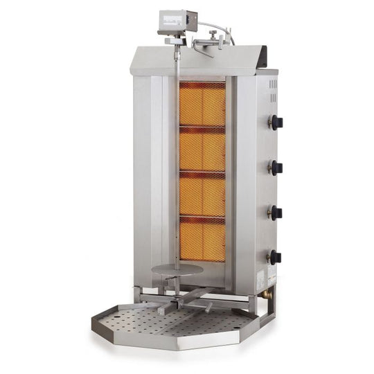 Gyros grill gassmotor på topp 4 oppvarmingssoner