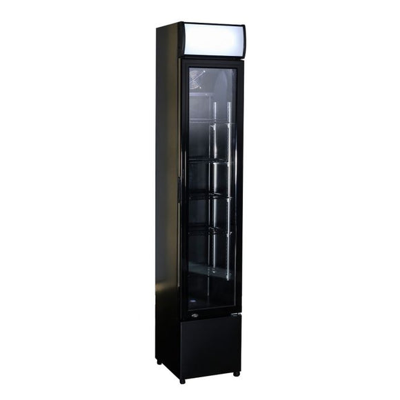 Kjøleskap 105L glassdør smal