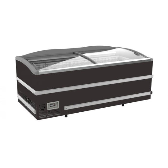Supermarket fryser 864L svart hodelement