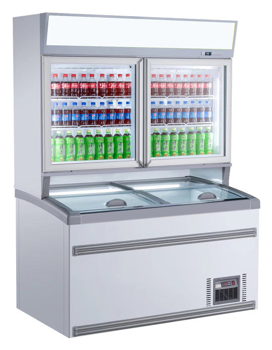 Fryser Hvit 2 Glassdører